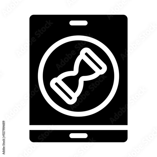 Waiting Phone Solid Icon