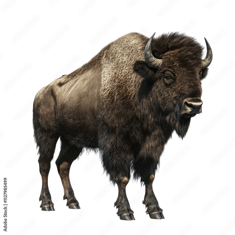 Powerful Bison in a Dark Setting Powerful Bison in a Dark Setting
