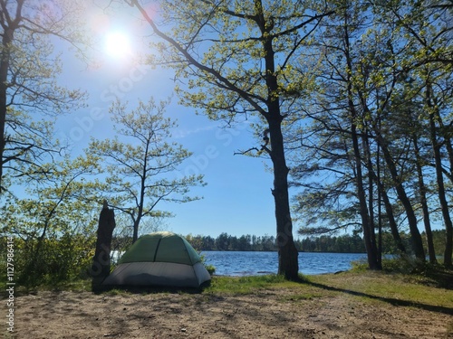 Campsite at the lake