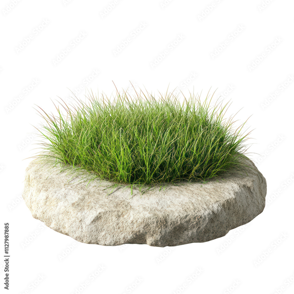 A Circular Patch of Grass on a Stone Platform A Circular Patch of Grass on a Stone Platform