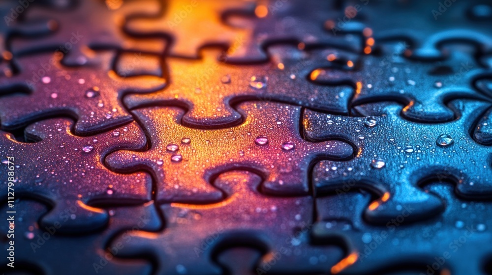 Colorful Puzzle Pieces Representing Creativity, Complexity, and Interconnectedness in Hyper-Realistic Art Colorful Puzzle Pieces Representing Creativity, Complexity, and Interconnectedness in Hyper-Realistic Art