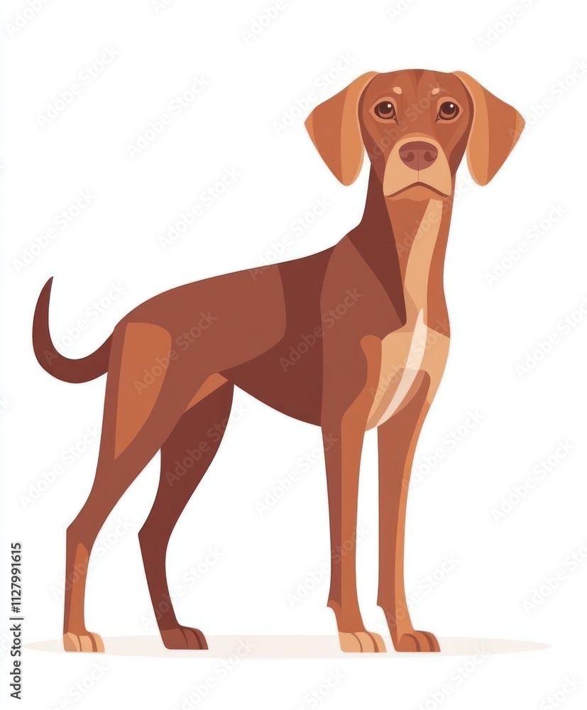 Brown dog standing, isolated on white background. Brown dog standing, isolated on white background.