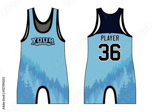 The wrestling singlets mockup is a perfect fit for all sports. The designs that go on casual wear, shirts, fashion apparel, and all kinds of team uniform