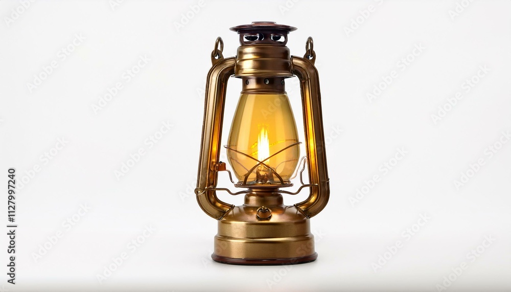 Antique-style oil lamp with a warm, glowing light. Antique-style oil lamp with a warm, glowing light.