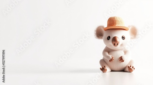 Cute koala wearing a hat. photo