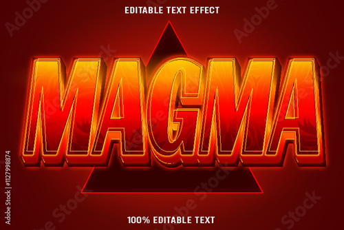 Magma editable text effect 3d emboss modern style
