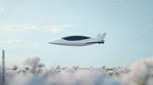 Futuristic Flight: A sleek,...