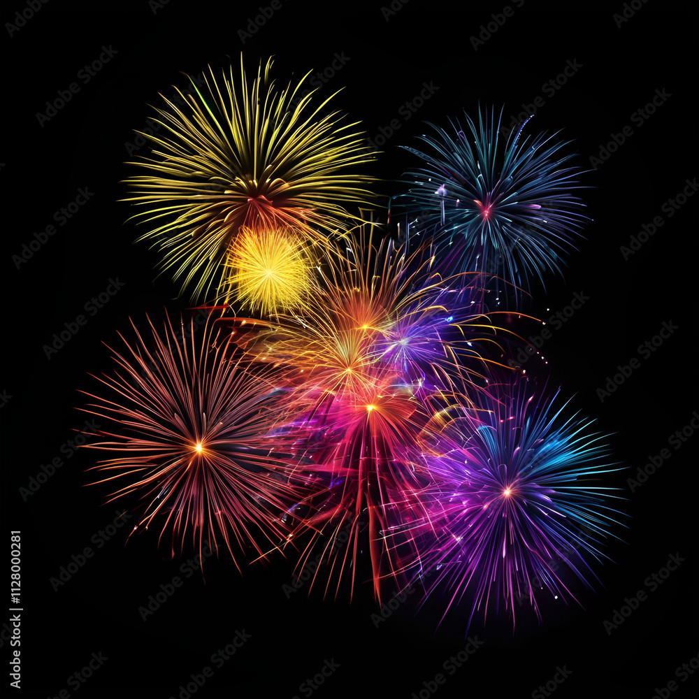 Fototapeta premium fireworks AI