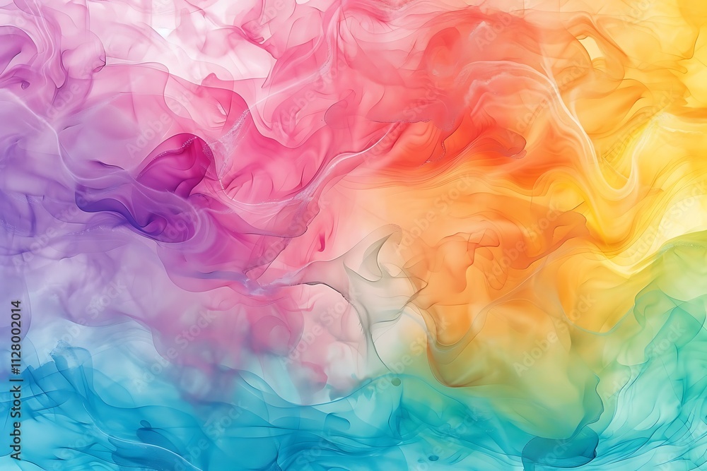 Abstract Rainbow Ink Swirls Colorful Fluid Art, Vibrant Hues Abstract Rainbow Ink Swirls Colorful Fluid Art, Vibrant Hues