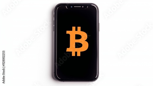 Exploring cryptocurrency trends mobile devices digital artwork minimalist style close-up perspective tech innovation