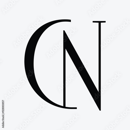 cn initial letter symbol design