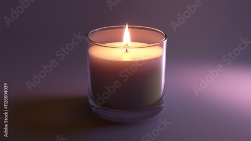 High-quality ad of premium scented candle with soft lighting, wax texture, and elegant glass jar design 