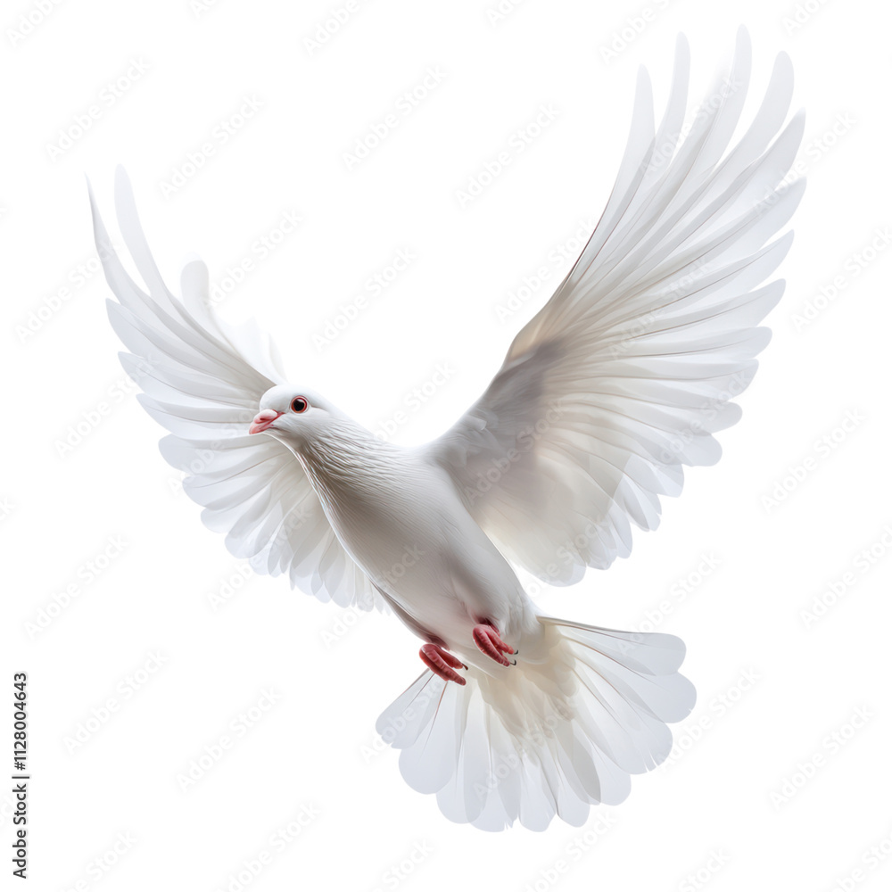 Obraz premium White Dove in Flight