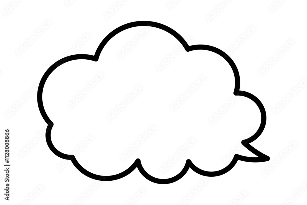 シンプルな雲の吹き出し シンプルな雲の吹き出し