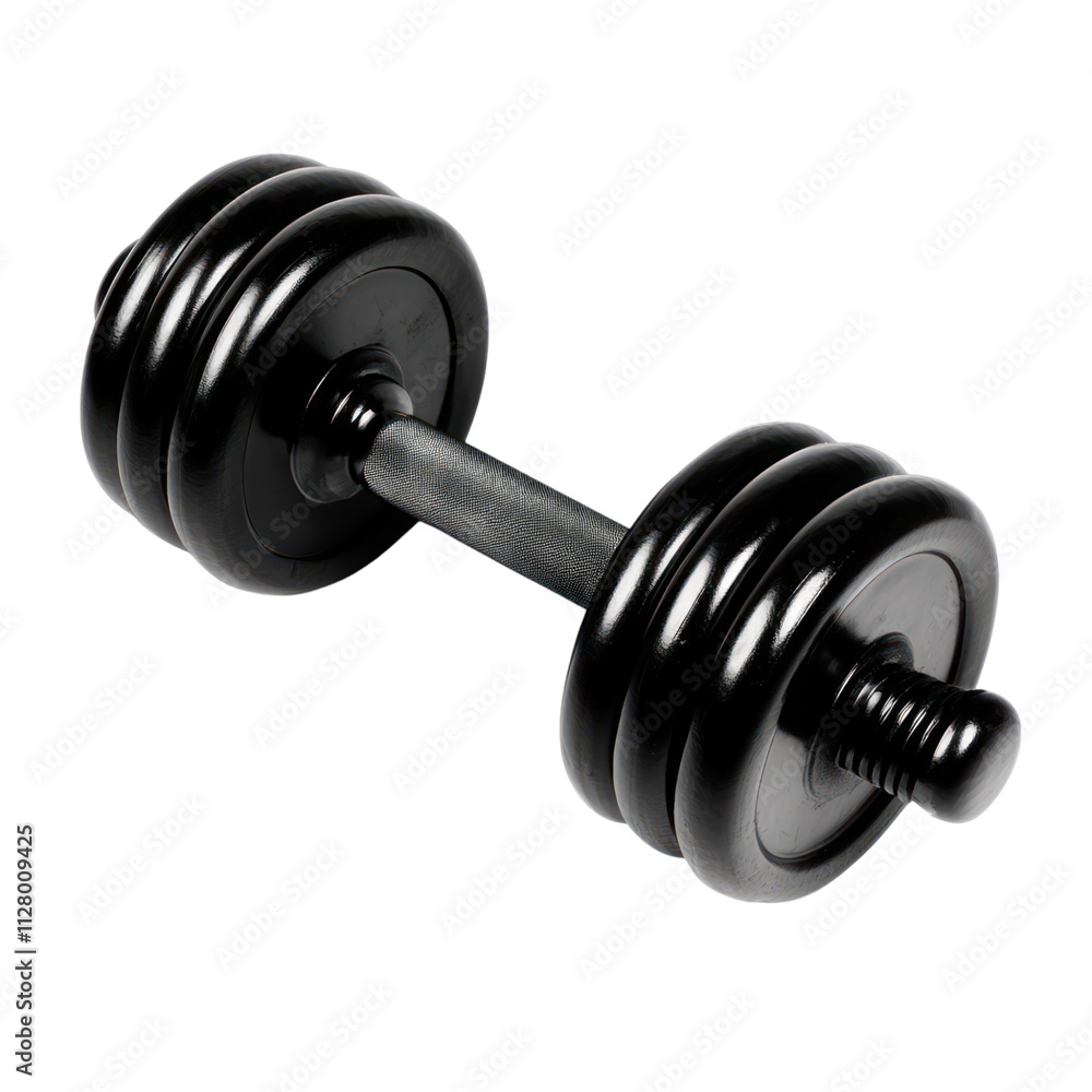 Black Dumbbell Isolated on transparent Black Dumbbell Isolated on transparent