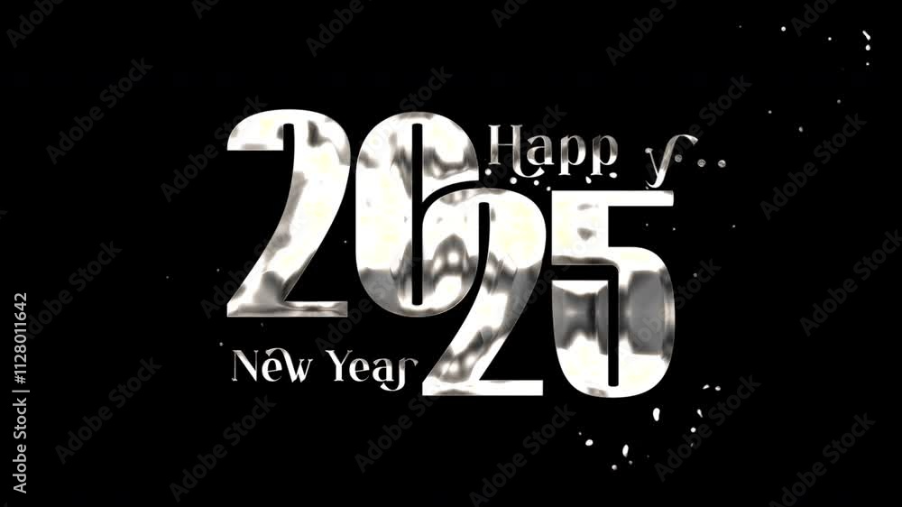 2025 Happy New Year Animation for Event Screens, Greetings, and Video Overlays