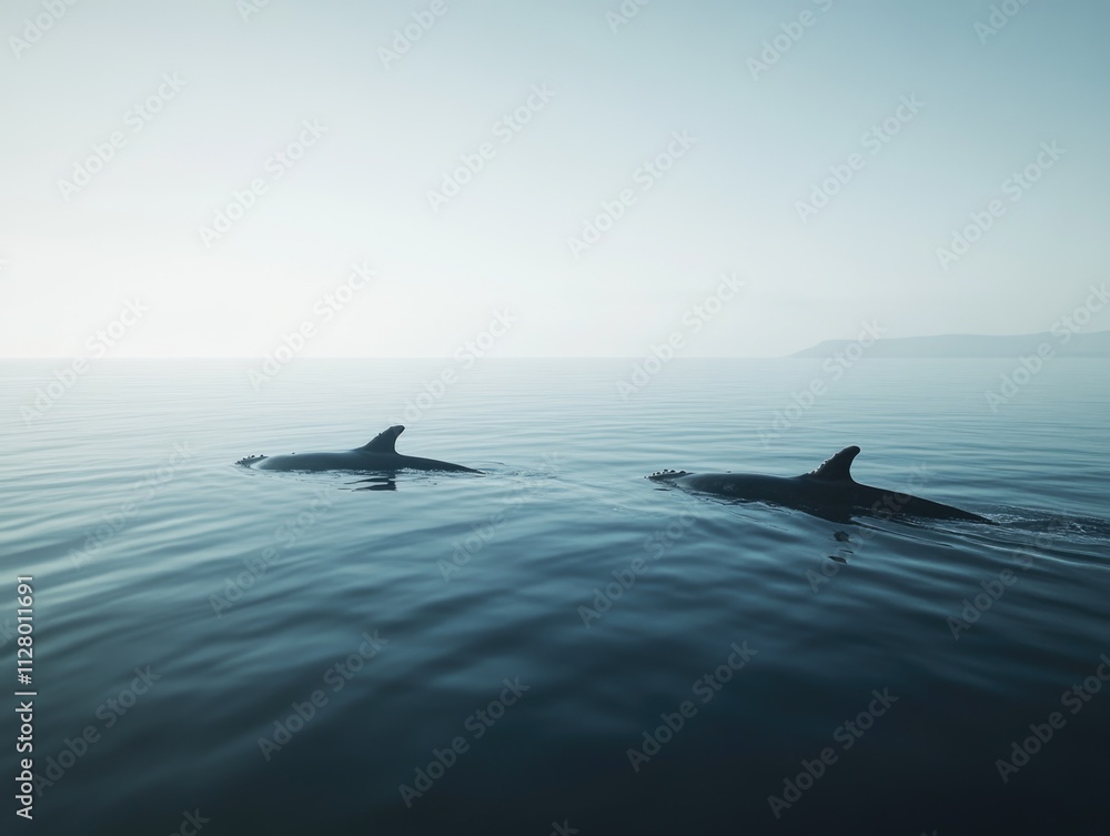 Naklejka premium Dolphins in the ocean
