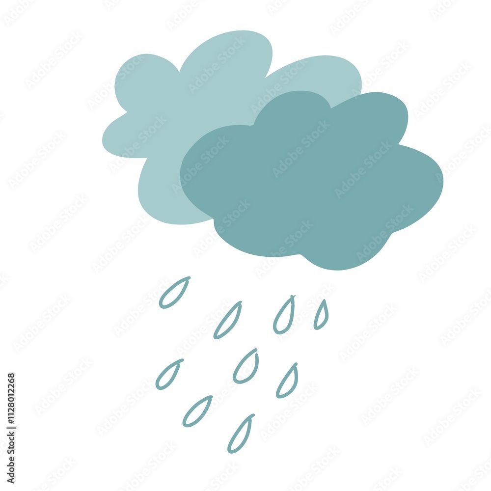 clouds with raindrops aesthetics cutes illustration clouds with raindrops aesthetics cutes illustration