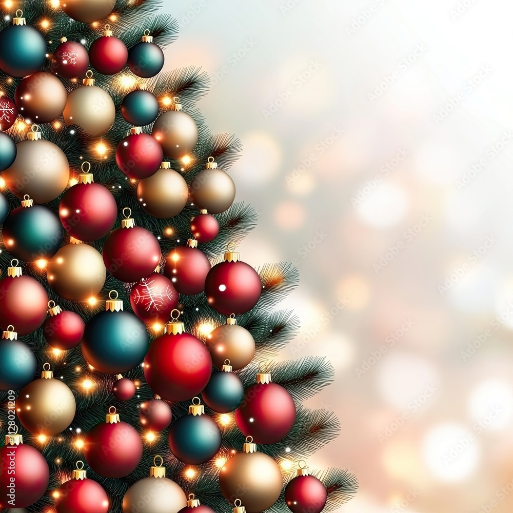 Festive christmas tree decoration indoor setting digital art warm environment close-up view holiday spirit Festive christmas tree decoration indoor setting digital art warm environment close-up view holiday spirit