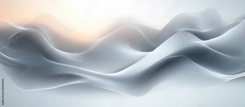 Minimalist Gray and White Abstract Wallpaper with Smooth Curves and Gentle Backlighting for Modern Interior Design Minimalist Gray and White Abstract Wallpaper with Smooth Curves and Gentle Backlighting for Modern Interior Design