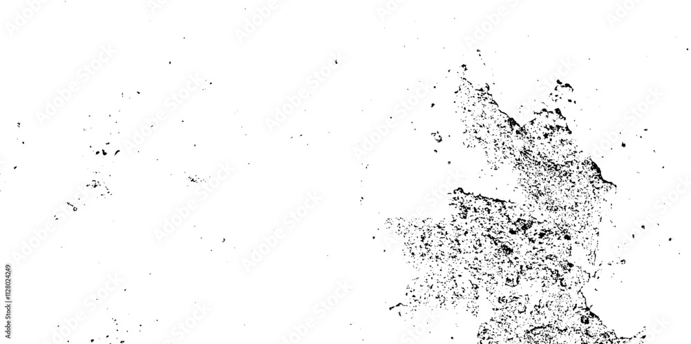 Obraz premium Grunge black and white crack rusty surface overlay sketch damaged dot wall scratch aged stain texture. distress dirty old splatter rough grunge wall messy background.