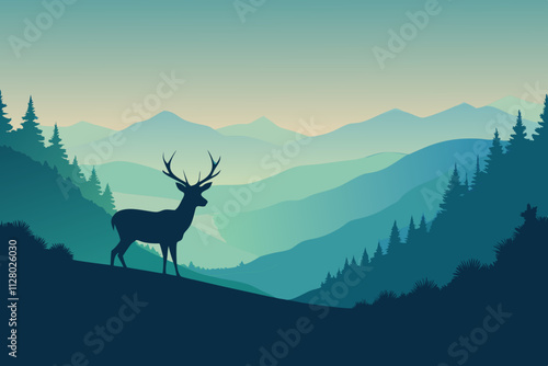 deer on the mountain