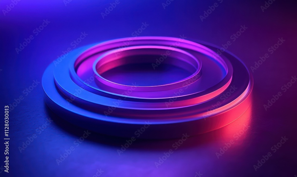 Minimalist Futuristic Logo Design with Concentric Circular Shapes in Deep Blue and Violet Gradients Minimalist Futuristic Logo Design with Concentric Circular Shapes in Deep Blue and Violet Gradients