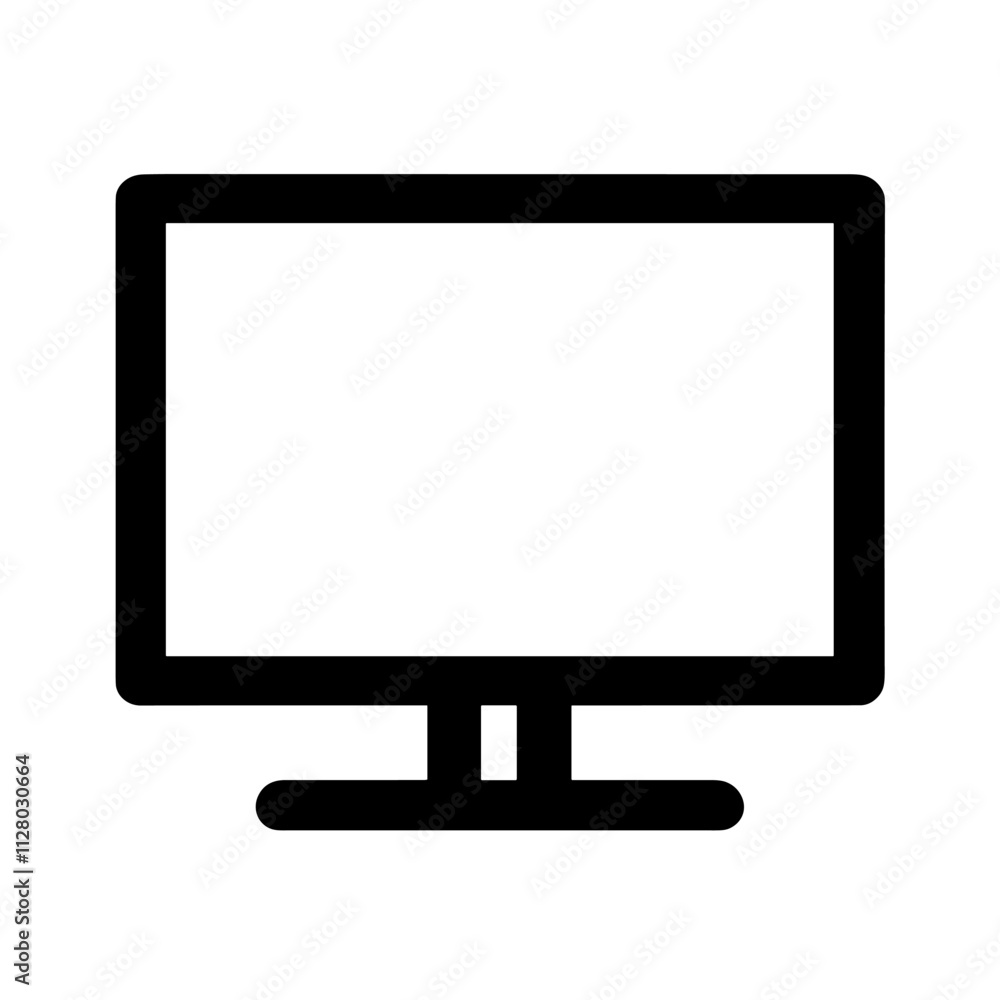 Computer Monitor Symbol Representing Technology, Display, and Digital Workspaces Computer Monitor Symbol Representing Technology, Display, and Digital Workspaces