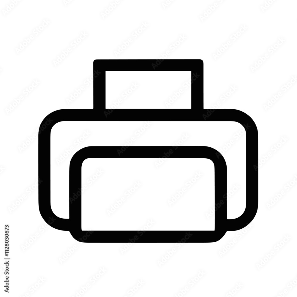 Printer Symbol Representing Office Printing, Documents, and Business Work Printer Symbol Representing Office Printing, Documents, and Business Work