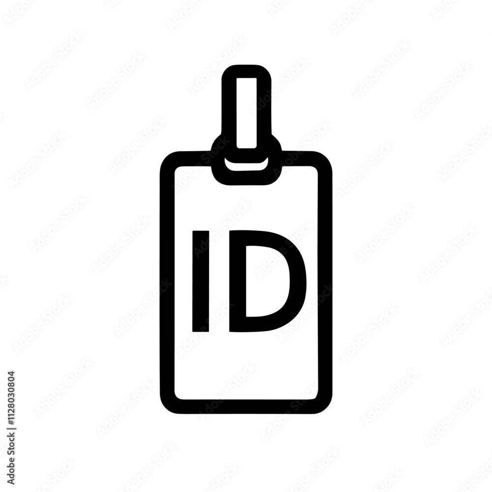 ID Badge Icon Depicting Employee Identification, Personal Security, and Access Cards for Corporate and Office Use ID Badge Icon Depicting Employee Identification, Personal Security, and Access Cards for Corporate and Office Use