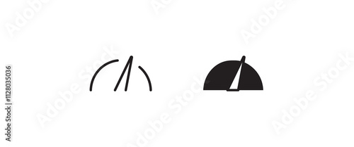 Speedometer, tachometer icon. Speed indicator sign. car speed. Performance Speed metering, scale icon, vector, sign, symbol, logo, illustration, editable stroke, flat design style isolated
