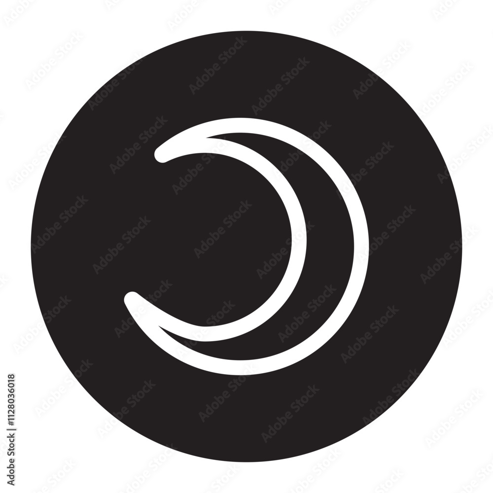 Solid Black Dark Mode Icon, Night Theme Symbol Solid Black Dark Mode Icon, Night Theme Symbol