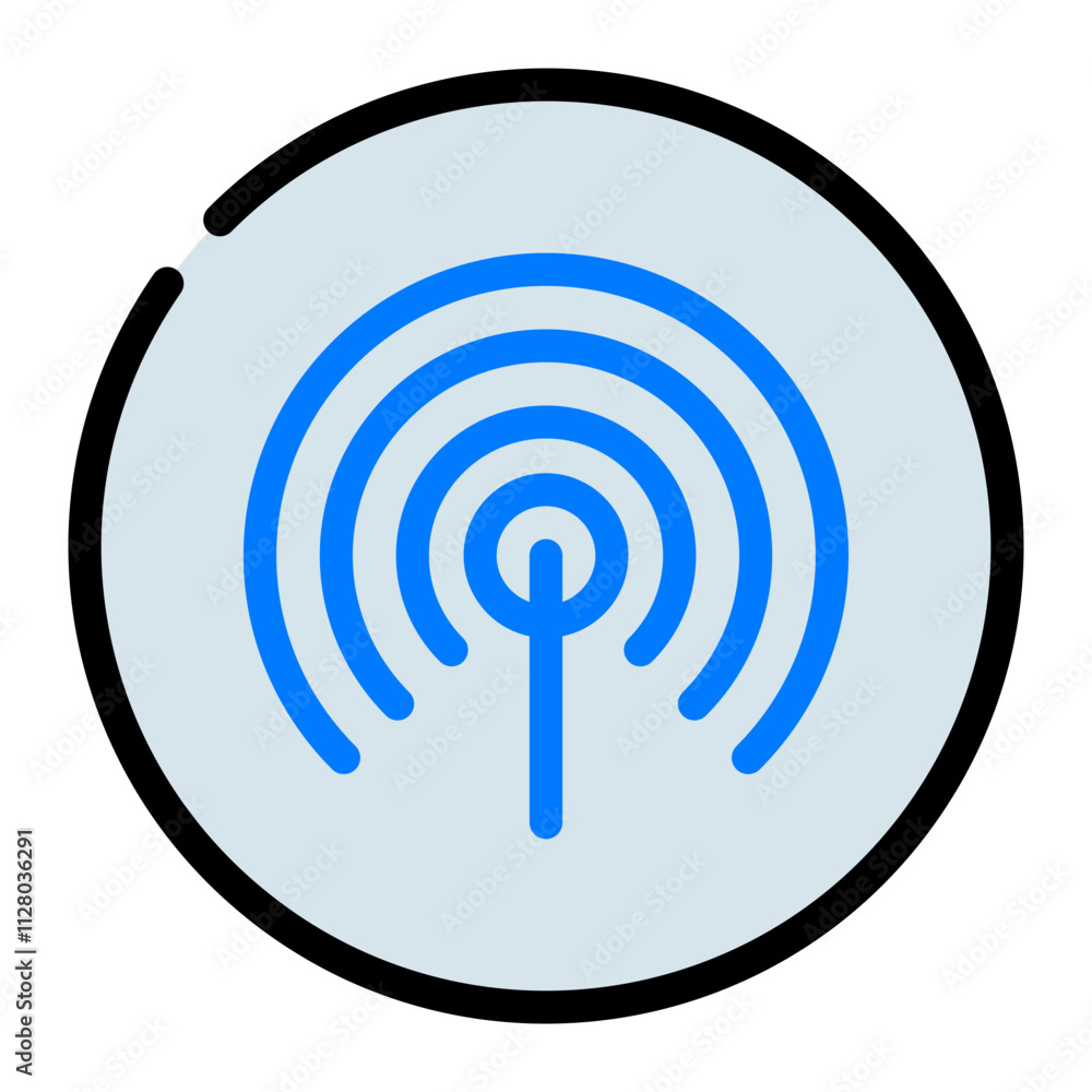 Hotspot Icon with Color Line Fill Hotspot Icon with Color Line Fill