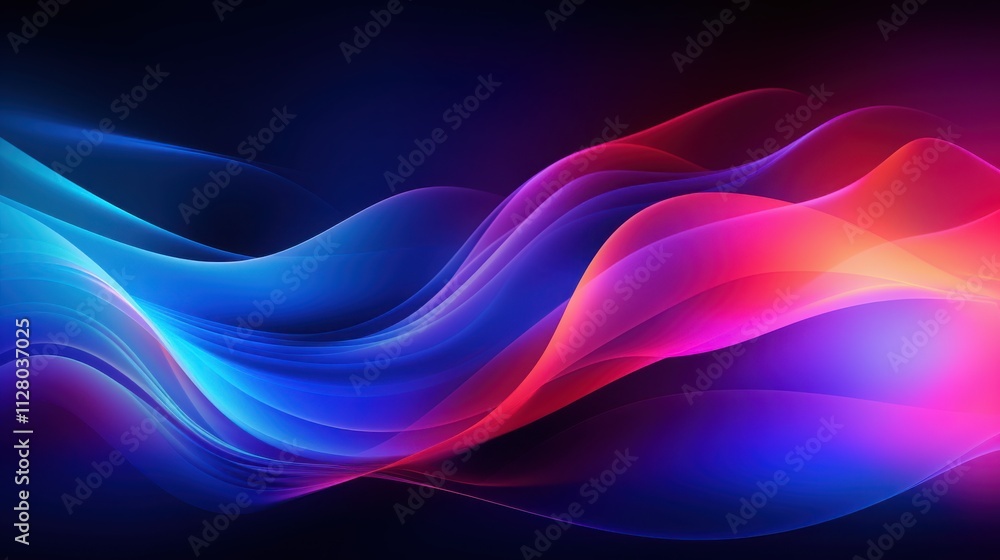 Abstract Blue And Pink Wave Design Abstract Blue And Pink Wave Design