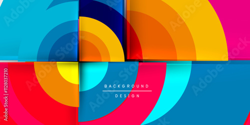 Target circle geometric abstract shapes. Vector Illustration For Wallpaper, Banner, Background, Card, Book Illustration, landing page