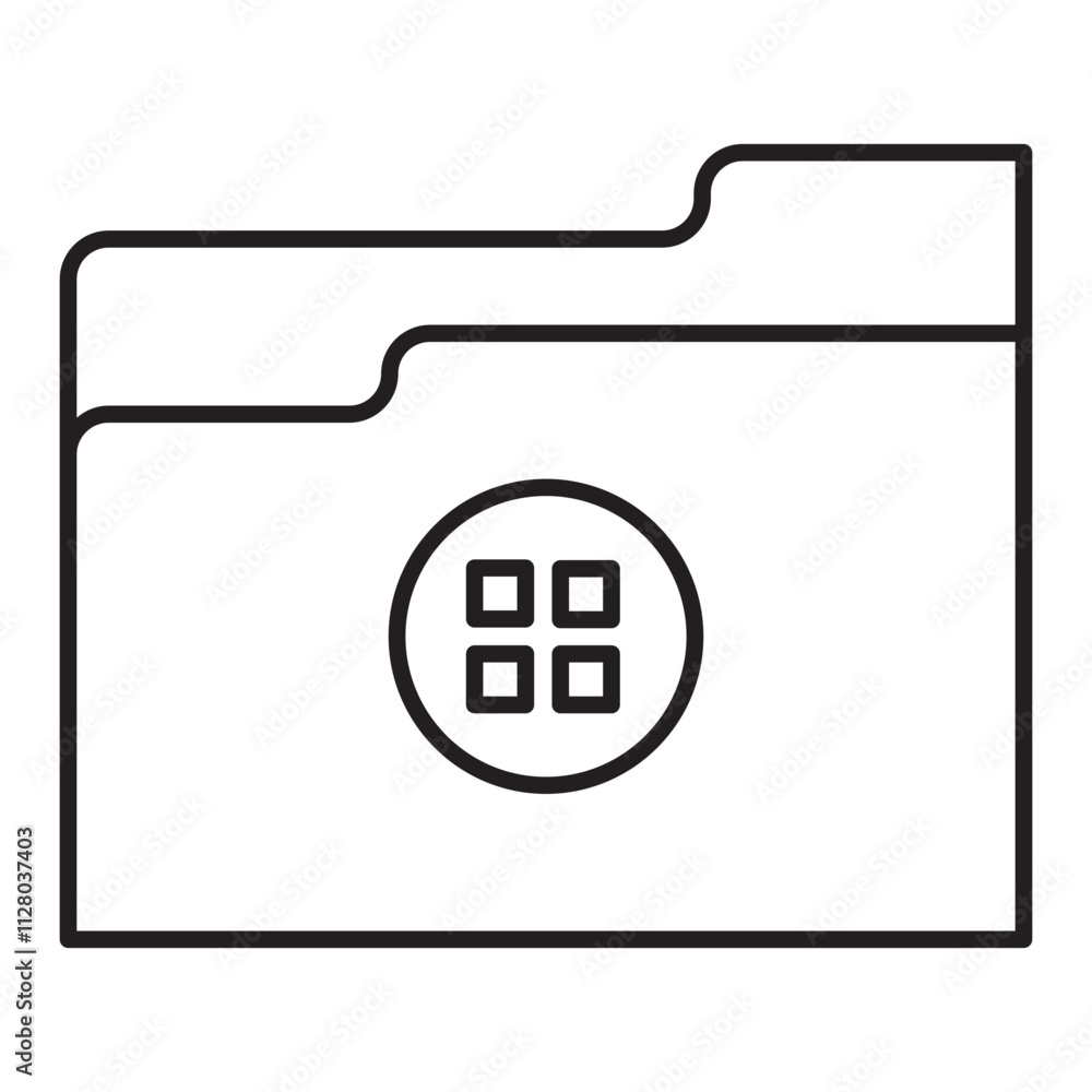 Fototapeta premium File View Icon Outline
