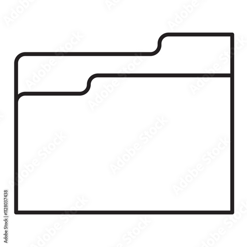An outline icon representing a file, commonly used to symbolize documents, digital storage, and file management systems.