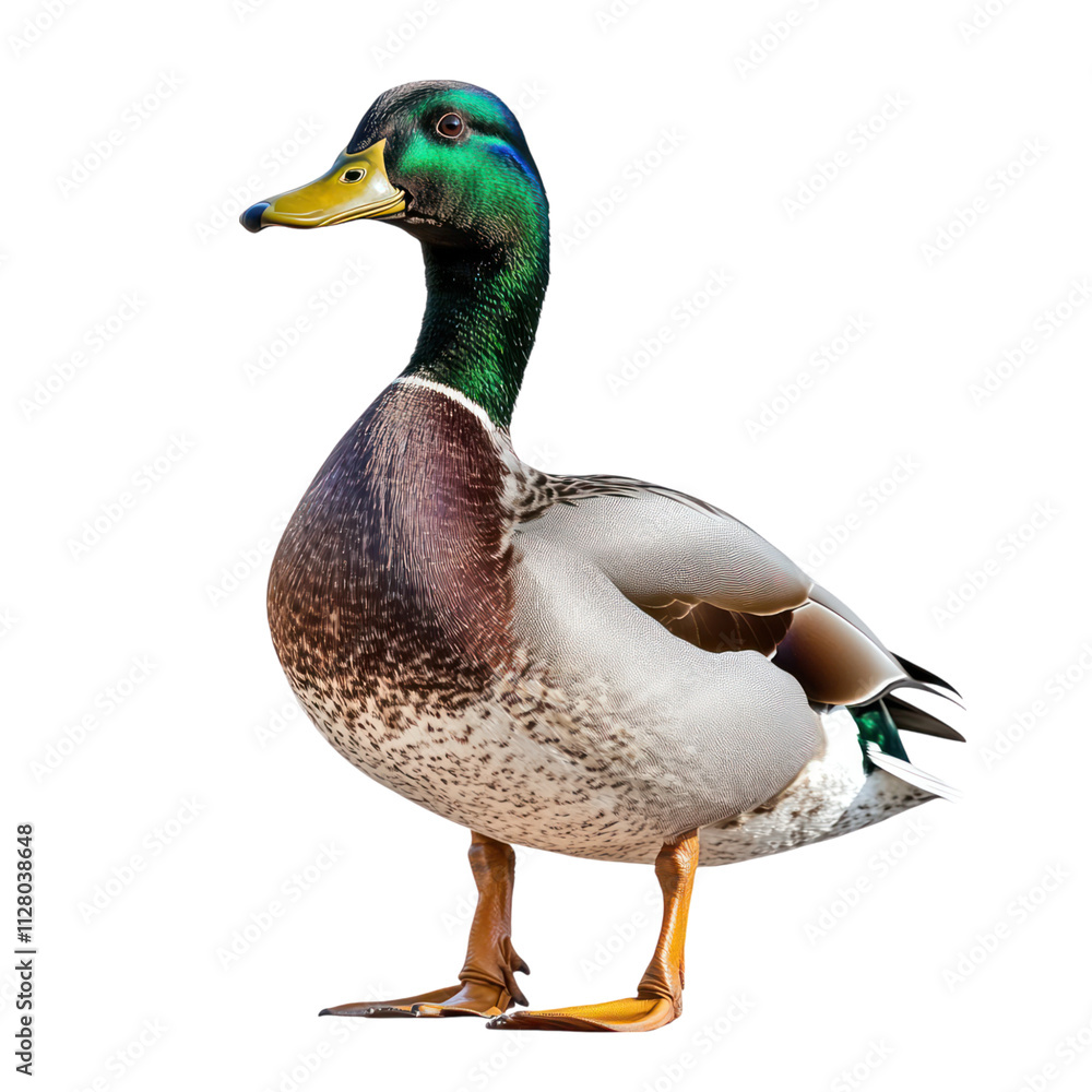 Mallard Duck Portrait on Transparent Background Mallard Duck Portrait on Transparent Background