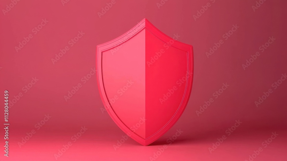Fraudulent spam calls and technology concept. 3D red shield symbolizing protection and security on a pink background. Fraudulent spam calls and technology concept. 3D red shield symbolizing protection and security on a pink background.