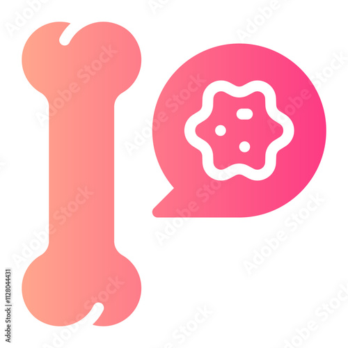 bone cancer gradient icon