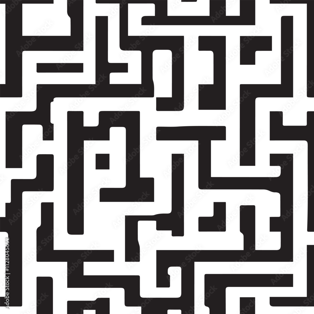 Abstract Black and White Pattern Abstract Black and White Pattern