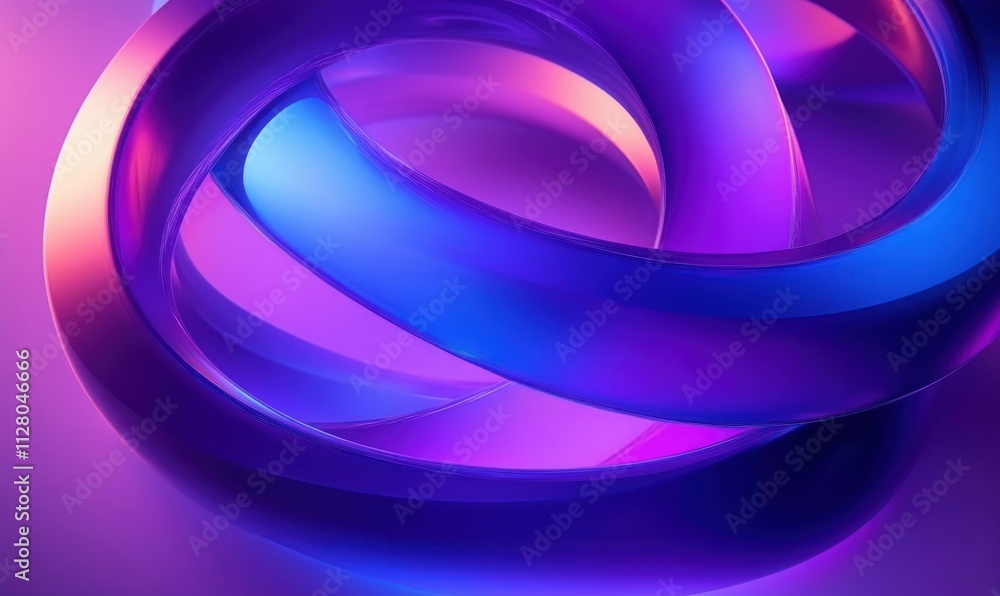 Futuristic Abstract 3D Ring Composition with Vibrant Purple and Blue Gradient Background Futuristic Abstract 3D Ring Composition with Vibrant Purple and Blue Gradient Background