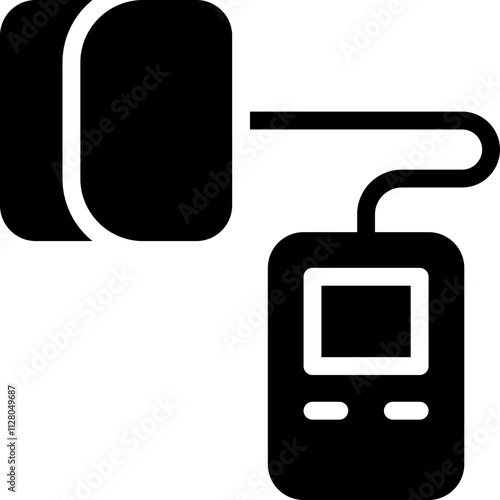 blood pressure gauge glyph icon