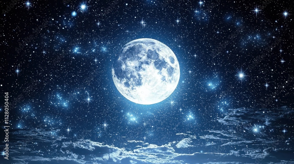 Full Moon Among Constellations Full Moon Among Constellations