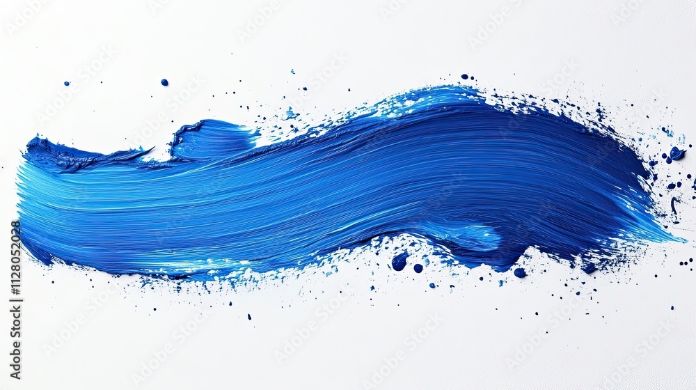 A blue paint brushstroke against a white background, showcasing an artistic touch and ideal for creative projects and backgrounds. --style raw A blue paint brushstroke against a white background, showcasing an artistic touch and ideal for creative projects and backgrounds. --style raw