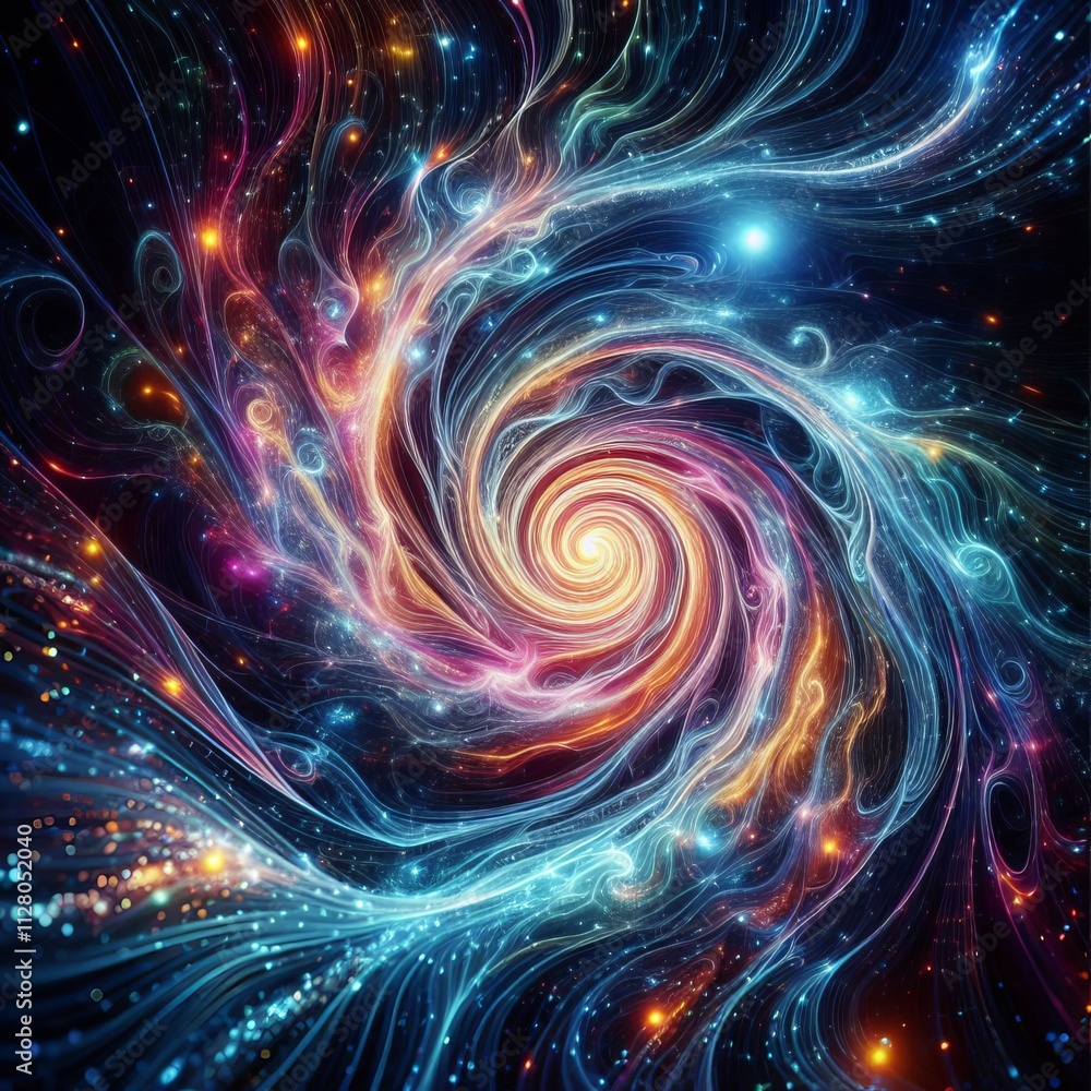 Aurora Swirl A hologram of a swirling electric pattern with shim Aurora Swirl A hologram of a swirling electric pattern with shim