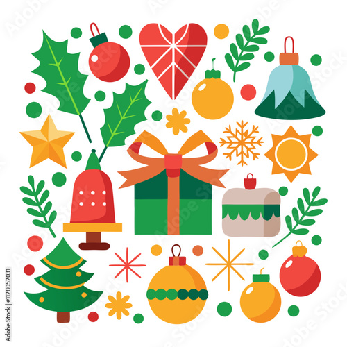 Vector Christmas Designs on White