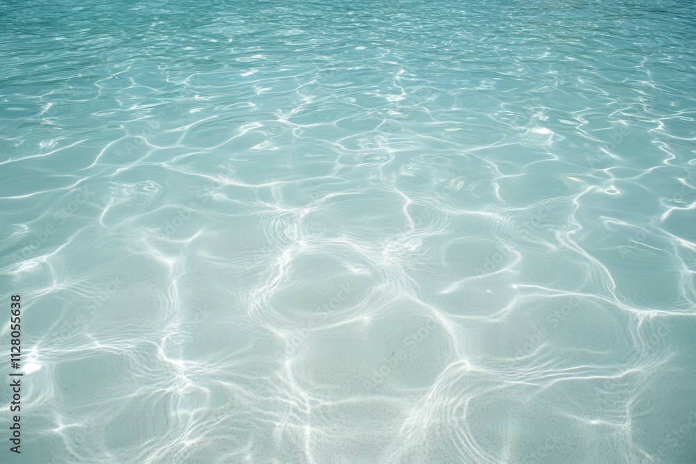 Fototapeta premium Clear Turquoise Water Surface with Gentle Ripples