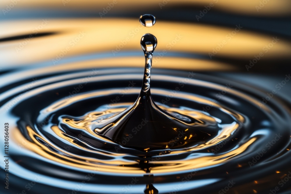 Captivating closeup of a droplet of oil on water abstract reflection nature photography tranquil environment artistic viewpoint vibrant concept for oil and water interaction Captivating closeup of a droplet of oil on water abstract reflection nature photography tranquil environment artistic viewpoint vibrant concept for oil and water interaction