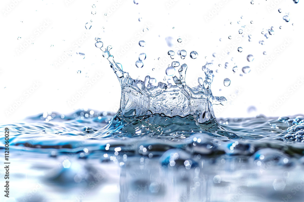 Water Splash Isolated on White Background Water Splash Isolated on White Background